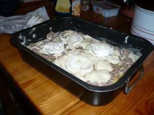 Préparation Lasagnes au fromage de chèvre et miel